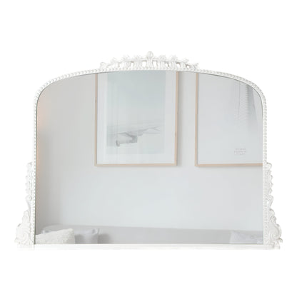 White Arch Framed Accent Mirror