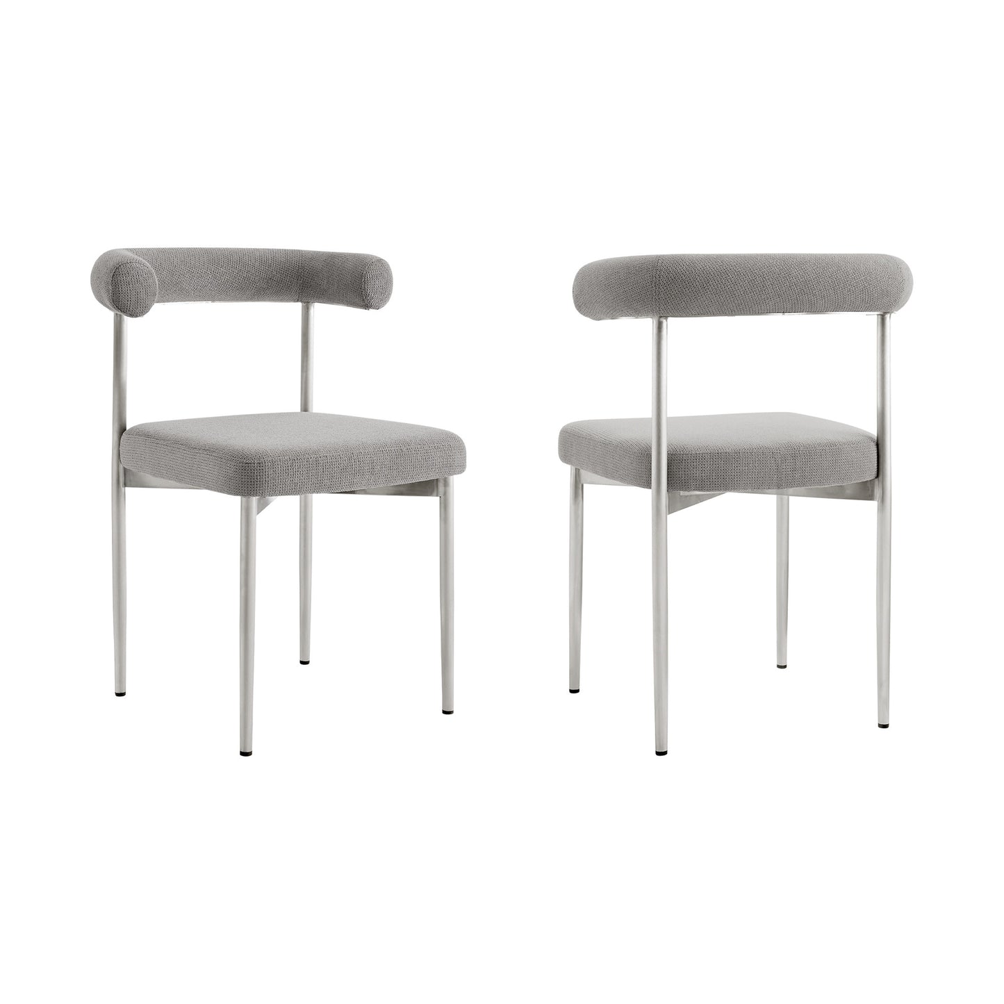 Gray & Silver Dining Chair - Set of 2