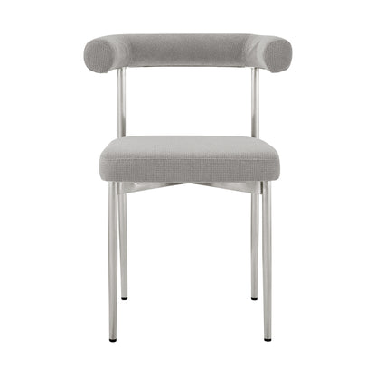 Gray & Silver Dining Chair - Set of 2