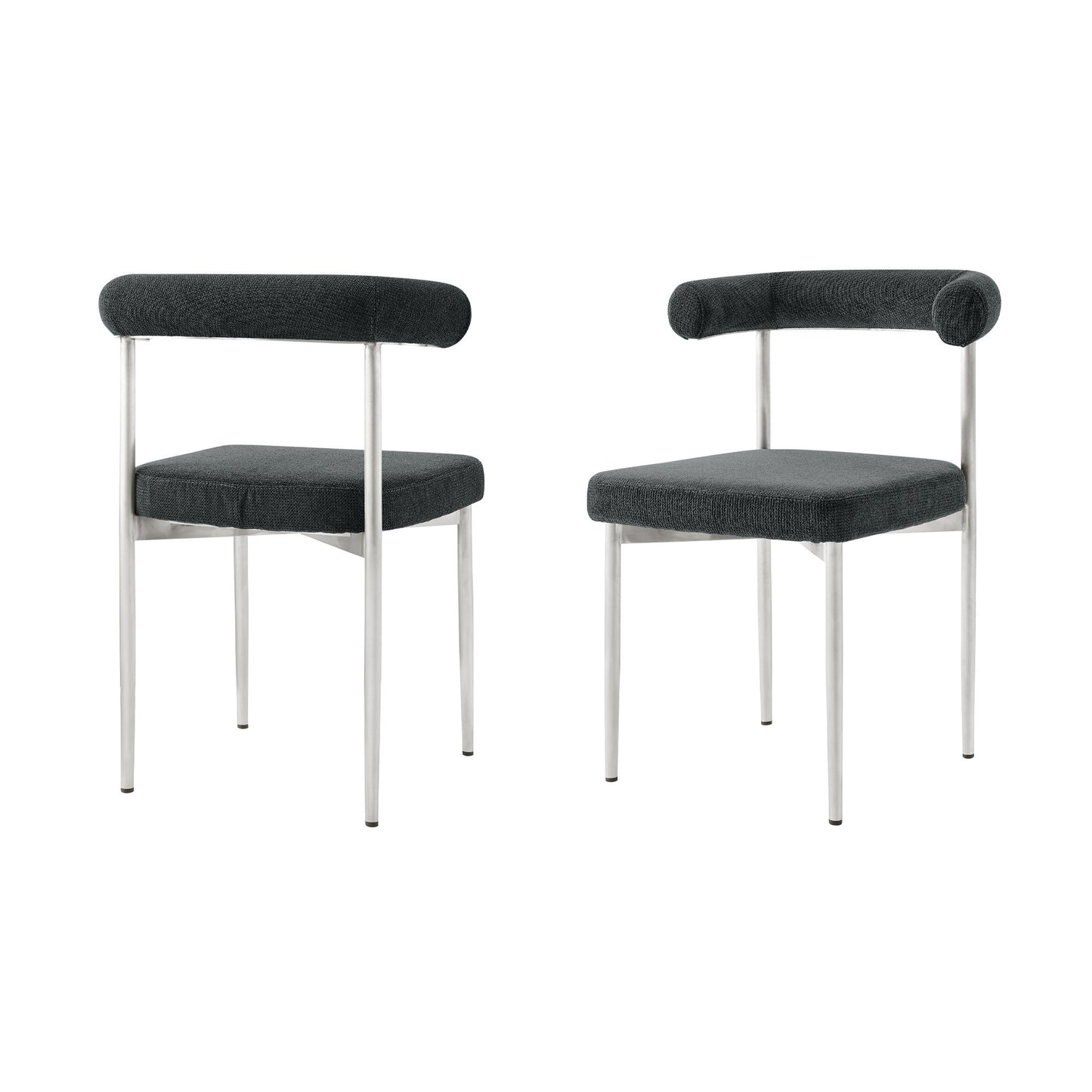 Gray & Silver Dining Chair - Set of 2
