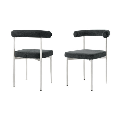 Gray & Silver Dining Chair - Set of 2