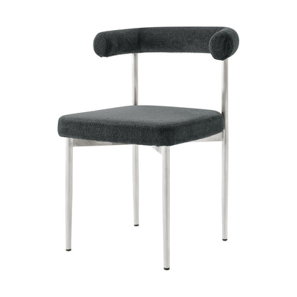 Gray & Silver Dining Chair - Set of 2