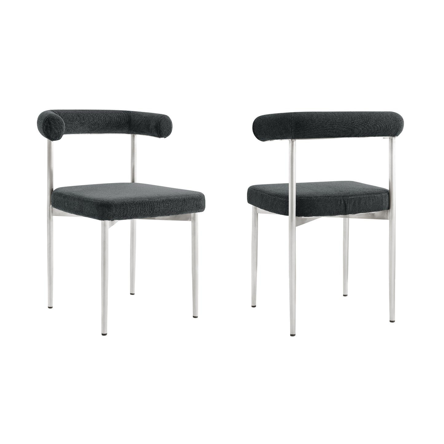 Gray & Silver Dining Chair - Set of 2