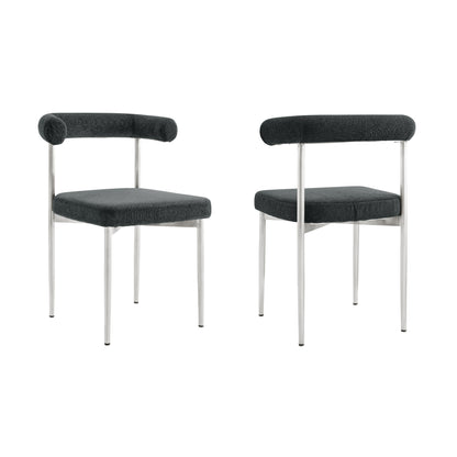 Gray & Silver Dining Chair - Set of 2