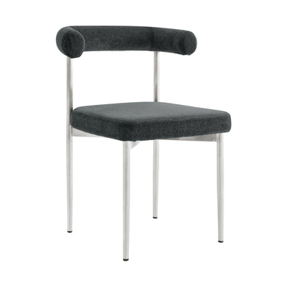 Gray & Silver Dining Chair - Set of 2