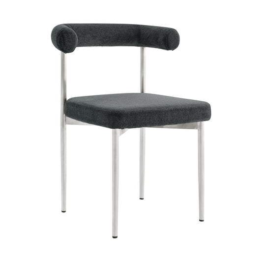 Gray & Silver Dining Chair - Set of 2