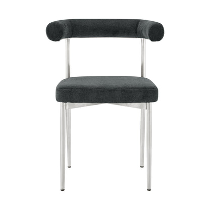 Gray & Silver Dining Chair - Set of 2