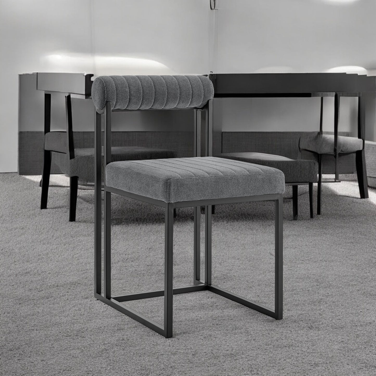 Gray & Black Dining Chair - Set of 2