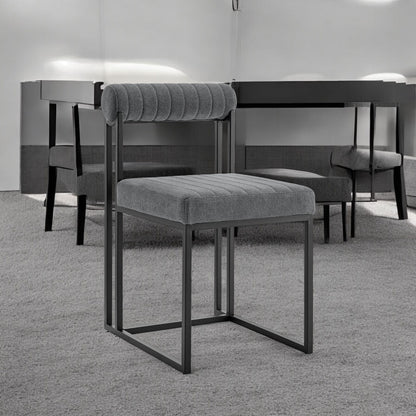 Gray & Black Dining Chair - Set of 2