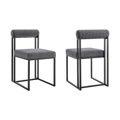 Gray & Black Dining Chair - Set of 2