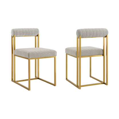 Gray & Gold Dining Chair - Set of 2