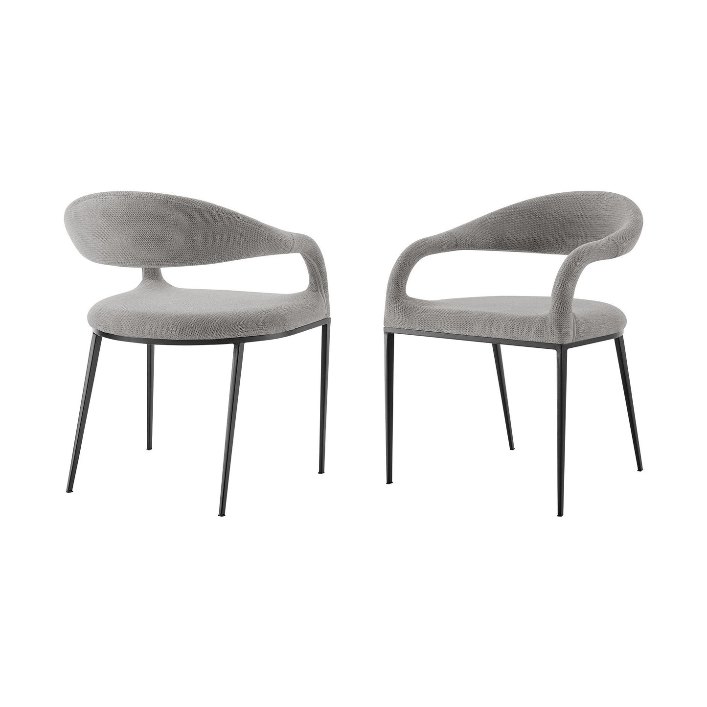 Gray & Black Dining Chairs - Set of 2