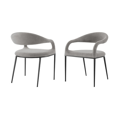 Gray & Black Dining Chairs - Set of 2