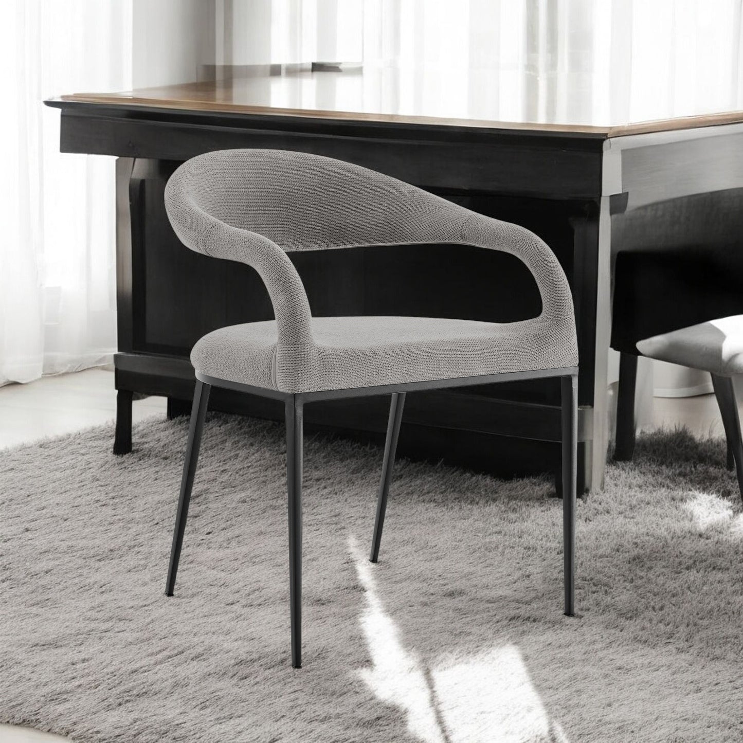 Gray & Black Dining Chairs - Set of 2