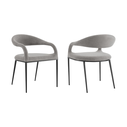Gray & Black Dining Chairs - Set of 2