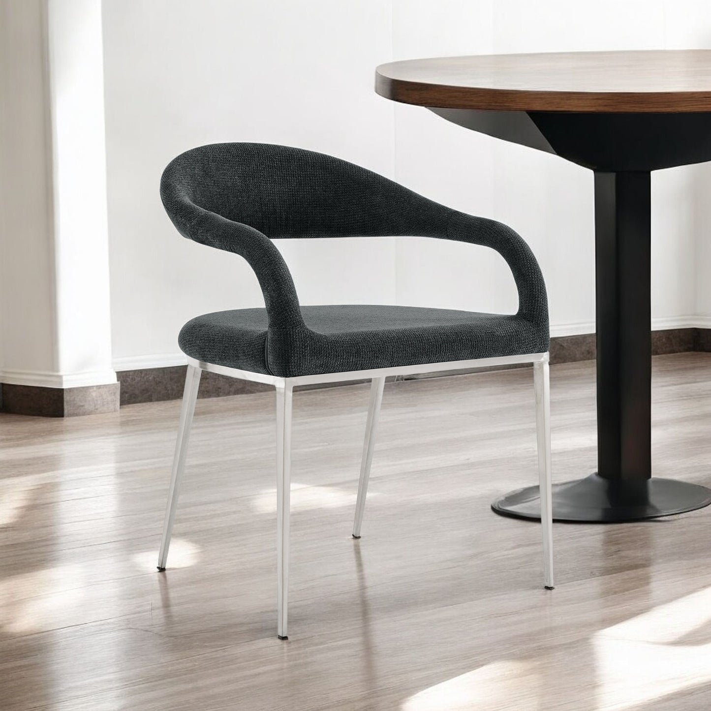Gray & Silver Dining Chairs - Set of 2