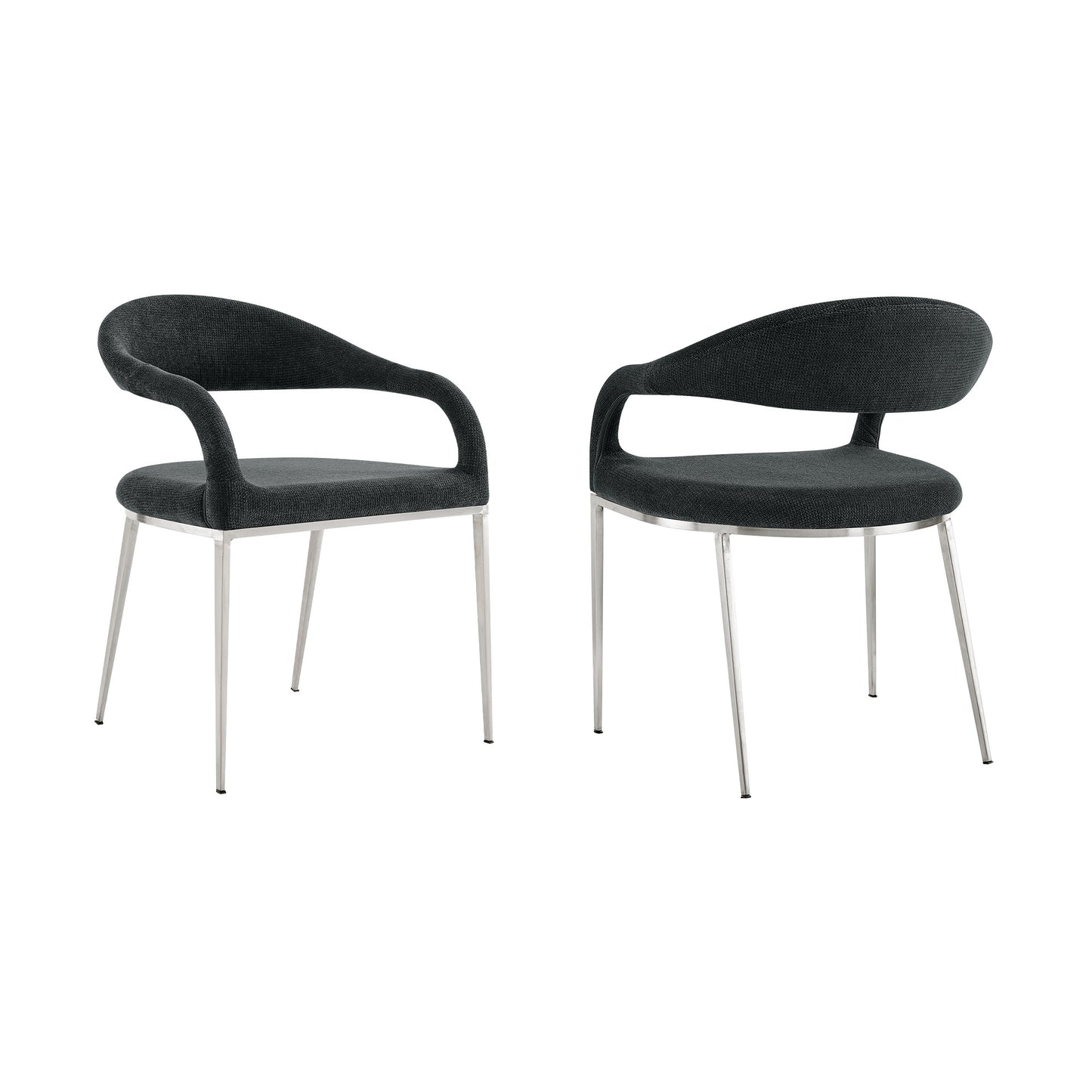 Gray & Silver Dining Chairs - Set of 2