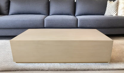 Natural Solid Wood Distressed Coffee Table image 1