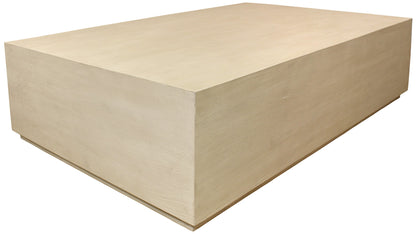 Natural Solid Wood Distressed Coffee Table image 2
