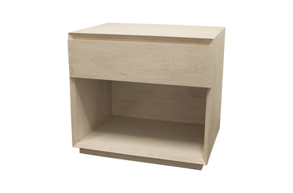 Natural One Drawer Solid Wood Nightstand