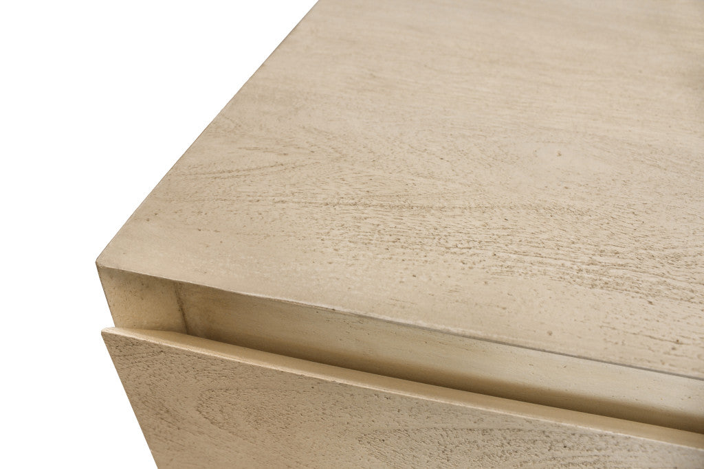 Natural One Drawer Solid Wood Nightstand