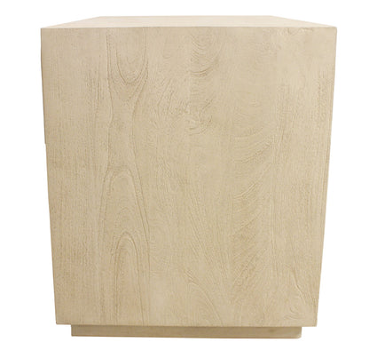 Natural One Drawer Solid Wood Nightstand