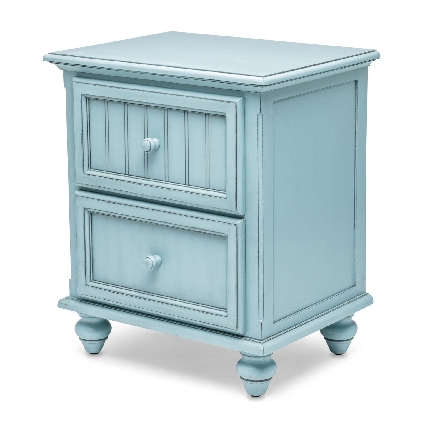 Light Blue Distressed Nightstand