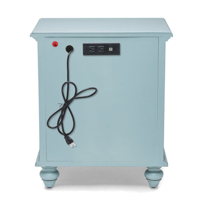 Light Blue Distressed Nightstand