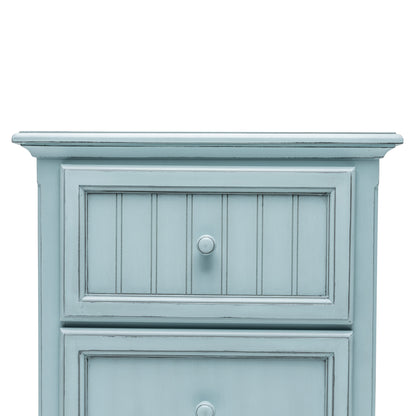 Light Blue Distressed Nightstand