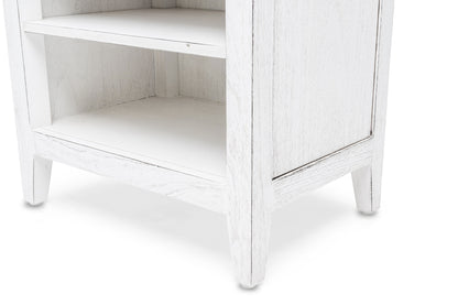 Natural & White Solid Wood 1 Drawer Nightstand