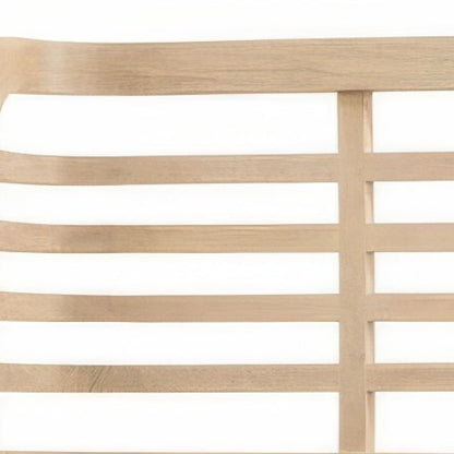 Carved Geometric Solid Wood Bed Frame