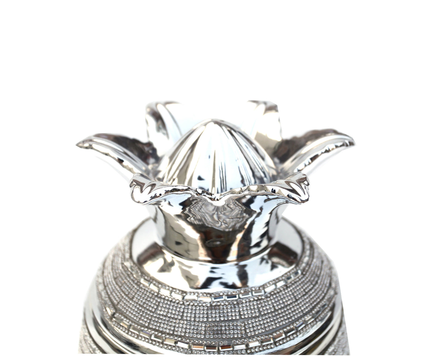 Silver Plated Ceramic Pineapple Lidded Bowl