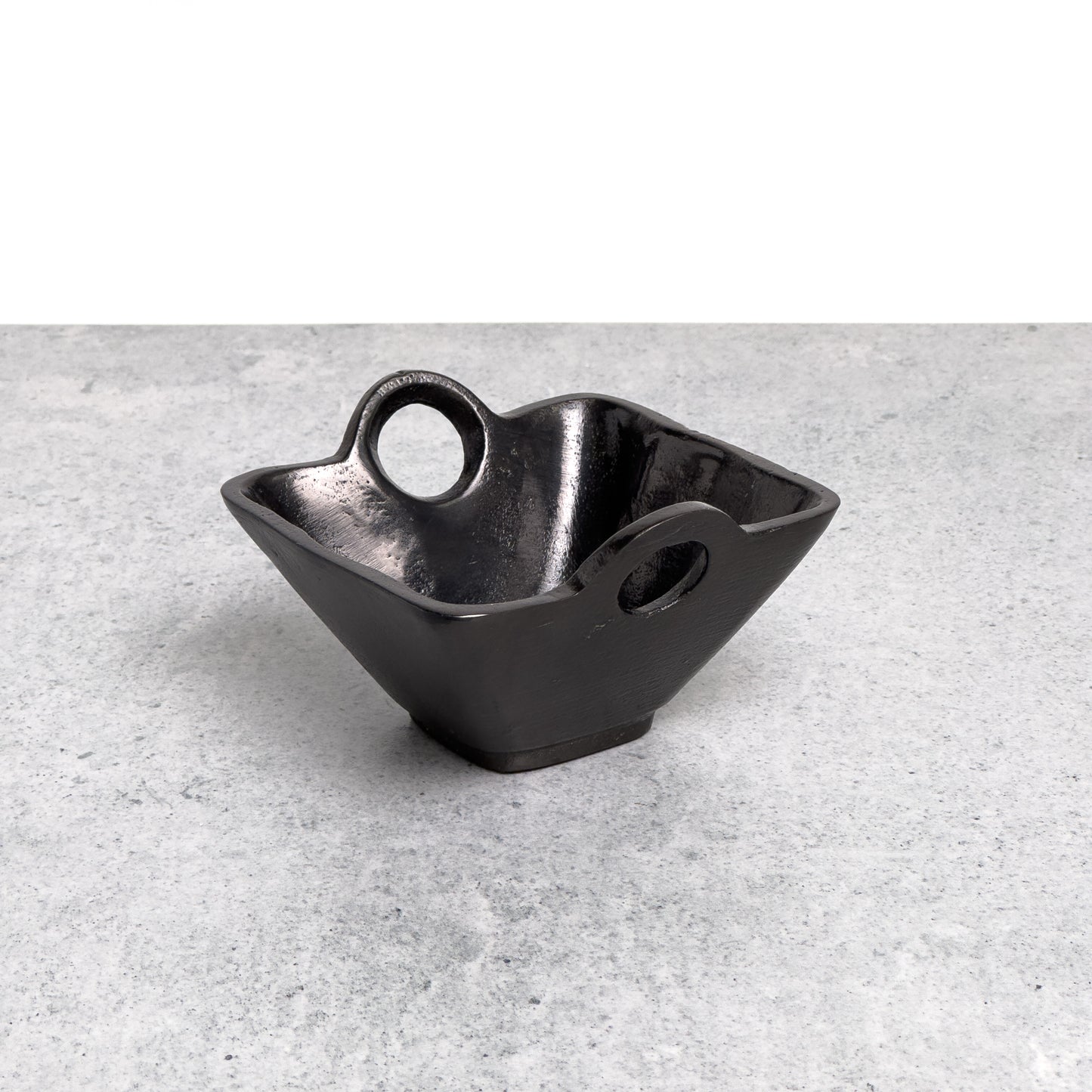 Black Square Candy or Nut Bowl w/ Handles