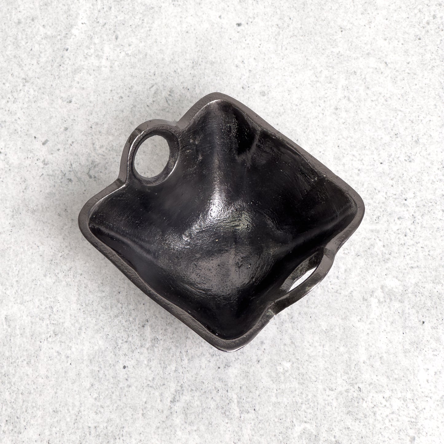 Black Square Candy or Nut Bowl w/ Handles