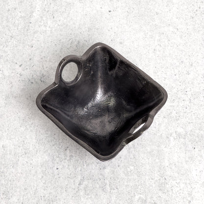 Black Square Candy or Nut Bowl w/ Handles