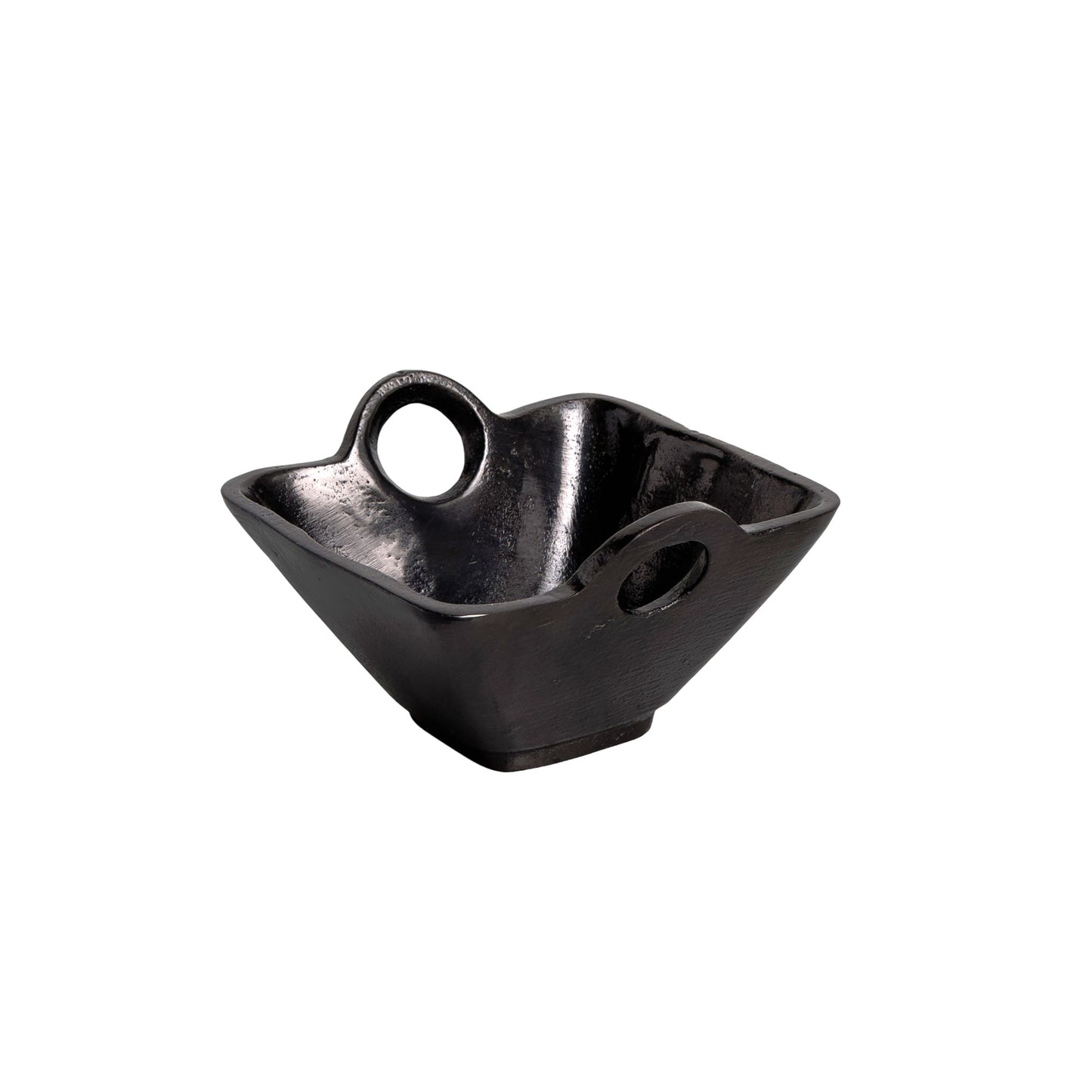 Black Square Candy or Nut Bowl w/ Handles