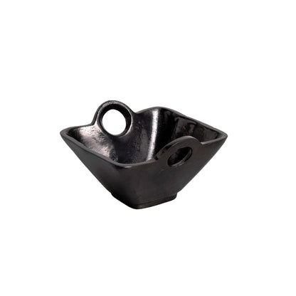 Black Square Candy or Nut Bowl w/ Handles