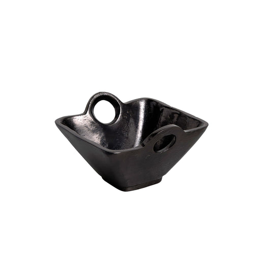Black Square Candy or Nut Bowl w/ Handles