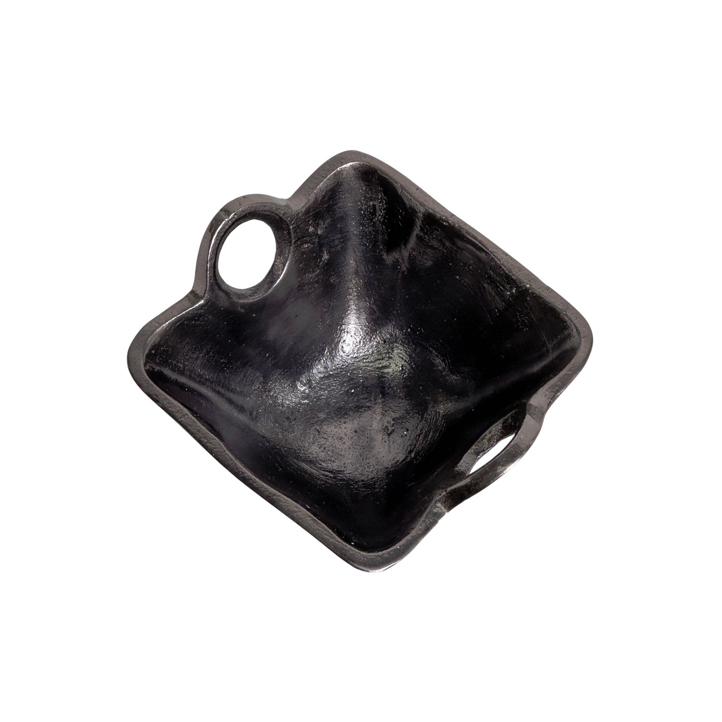 Black Square Candy or Nut Bowl w/ Handles