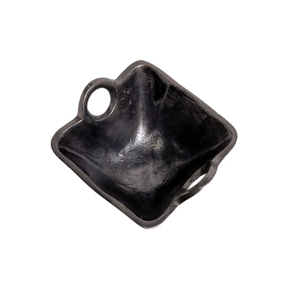 Black Square Candy or Nut Bowl w/ Handles