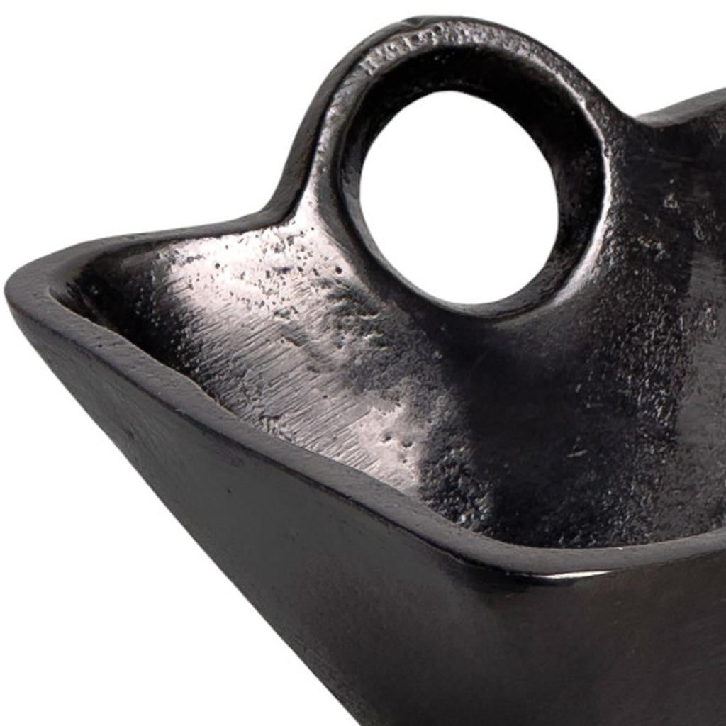 Black Square Candy or Nut Bowl w/ Handles