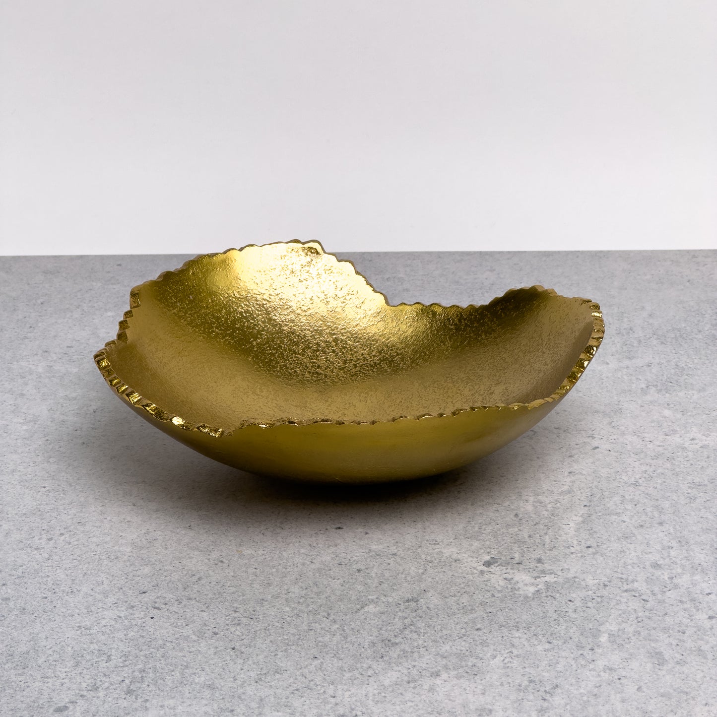 Gold Torn Edge Organic Shaped Serving Bowl