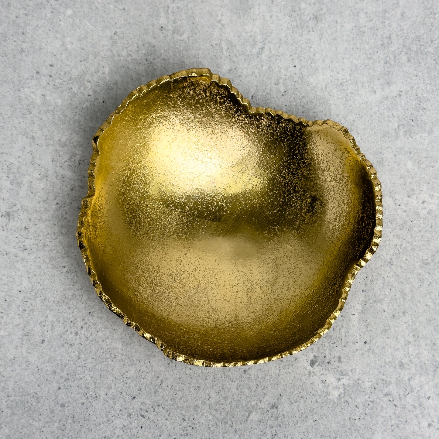 Gold Torn Edge Organic Shaped Serving Bowl