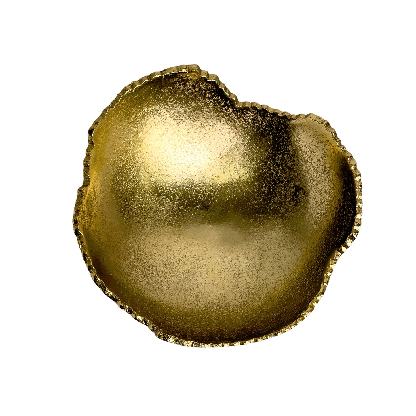 Gold Torn Edge Organic Shaped Serving Bowl