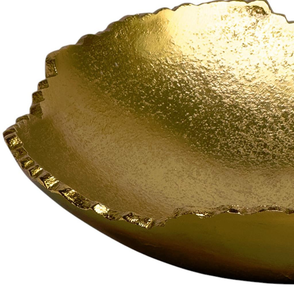 Gold Torn Edge Organic Shaped Serving Bowl