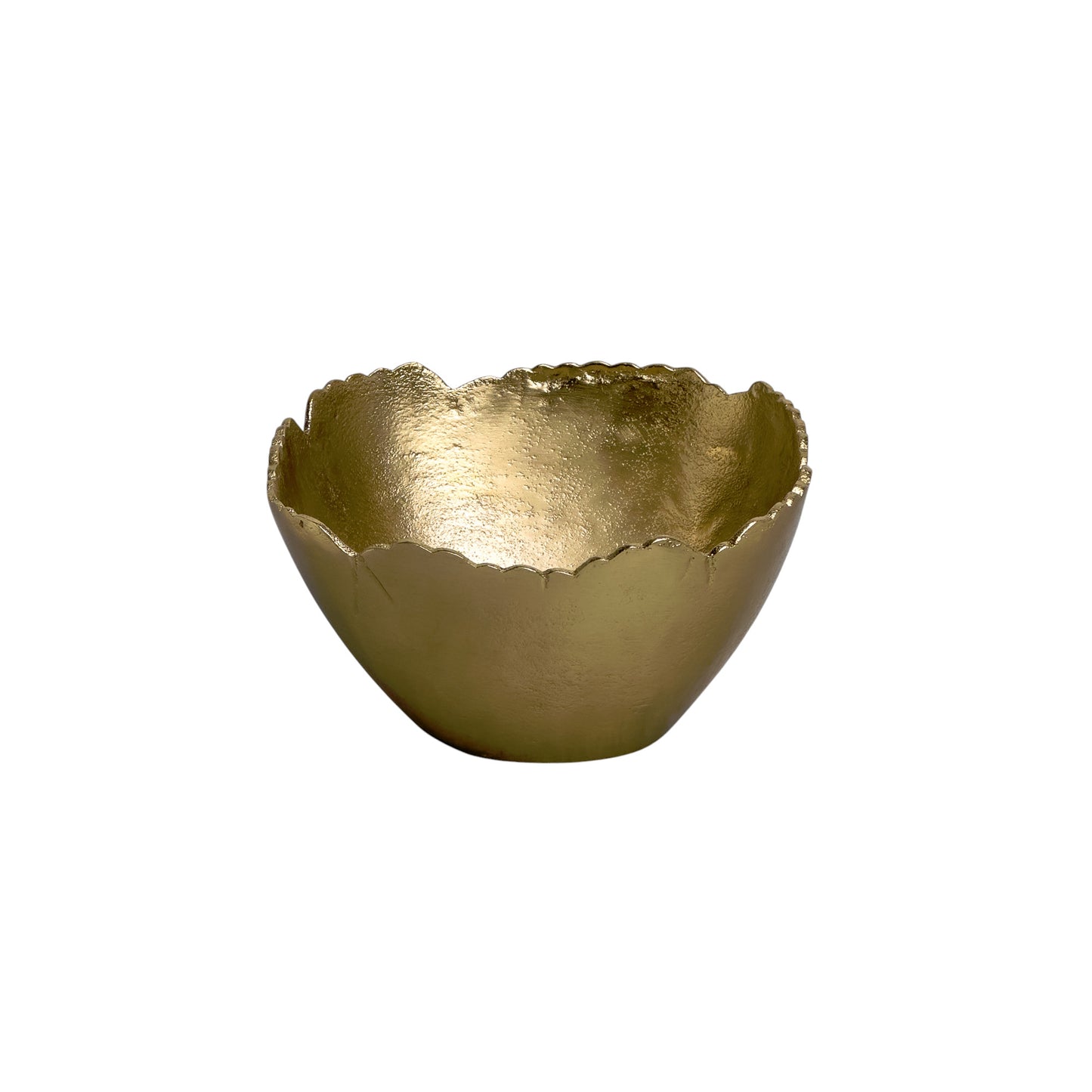 Gold Torn Edge Round Serving Bowl
