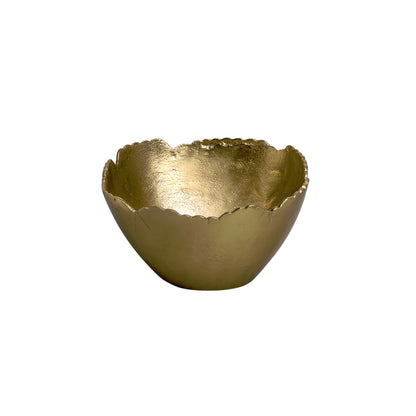Gold Torn Edge Round Serving Bowl