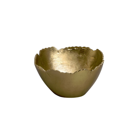 Gold Torn Edge Round Serving Bowl