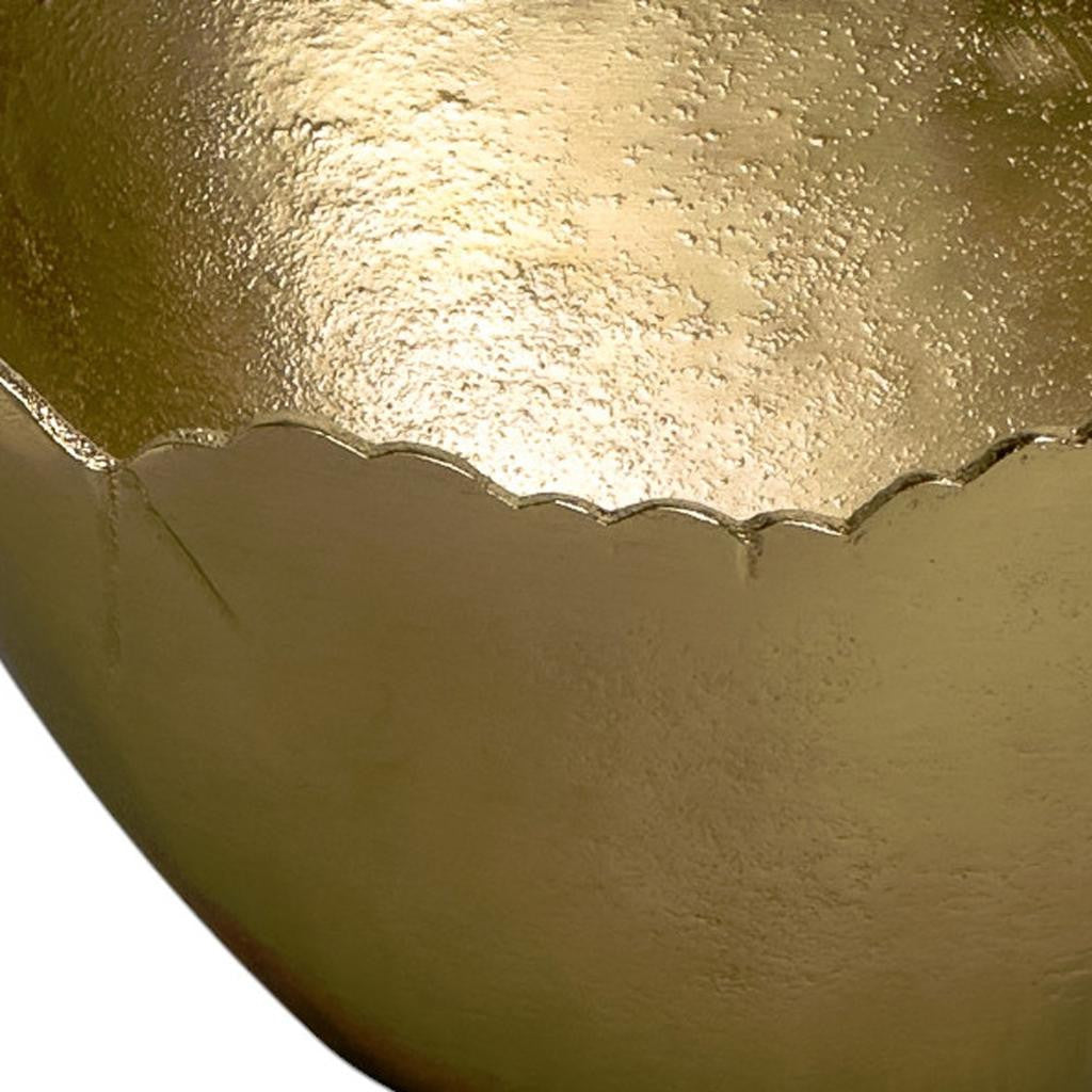 Gold Torn Edge Round Serving Bowl