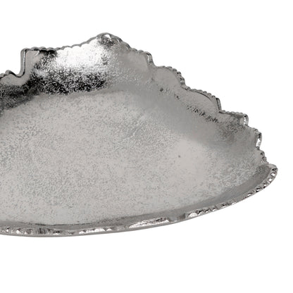 Silver Torn Edge Triangular Serving Bowl